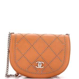 Chanel Coco Eyelets Round Flap Bag #239925C38B